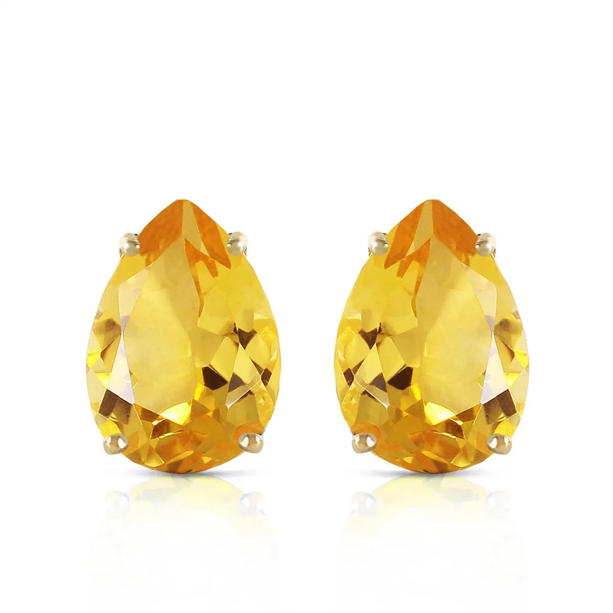 10 Carat 14K Solid Yellow Gold Inspiration Citrine Earrings