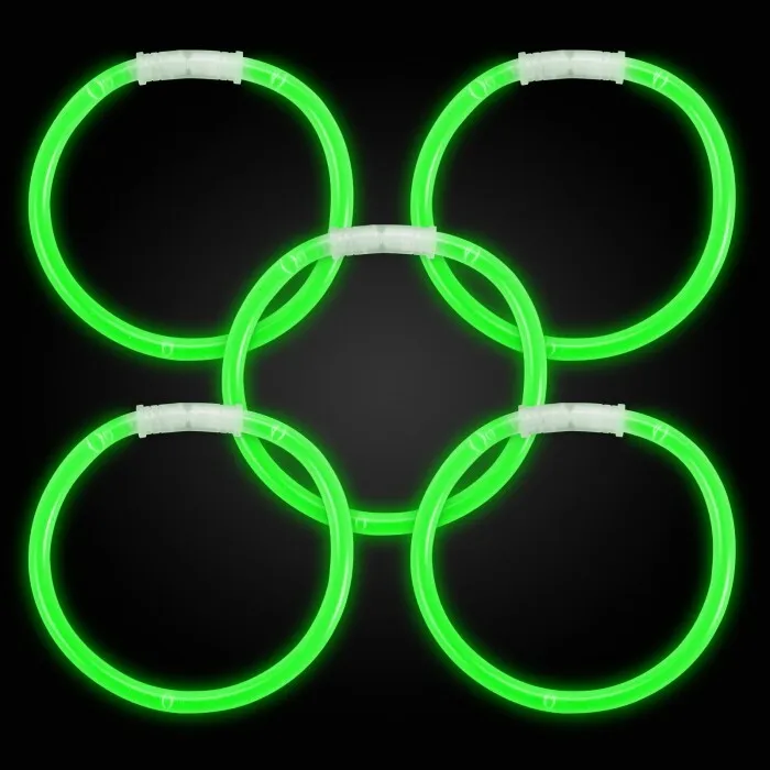 10 Inch Green Glow Stick Bracelets