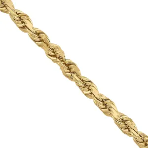 10k Yellow Gold Solid Rope Chain 3 mm