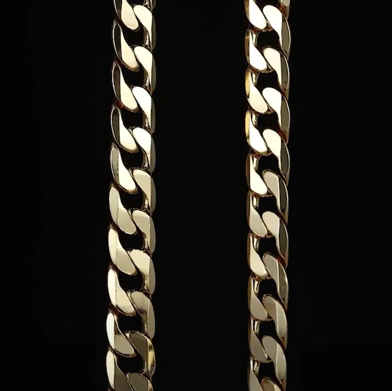 12mm Gold Filled Bonded Cuban Curb Set 8/24 Inches