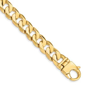 14k Yellow Gold 10.50mm Fancy Curb Link Chain