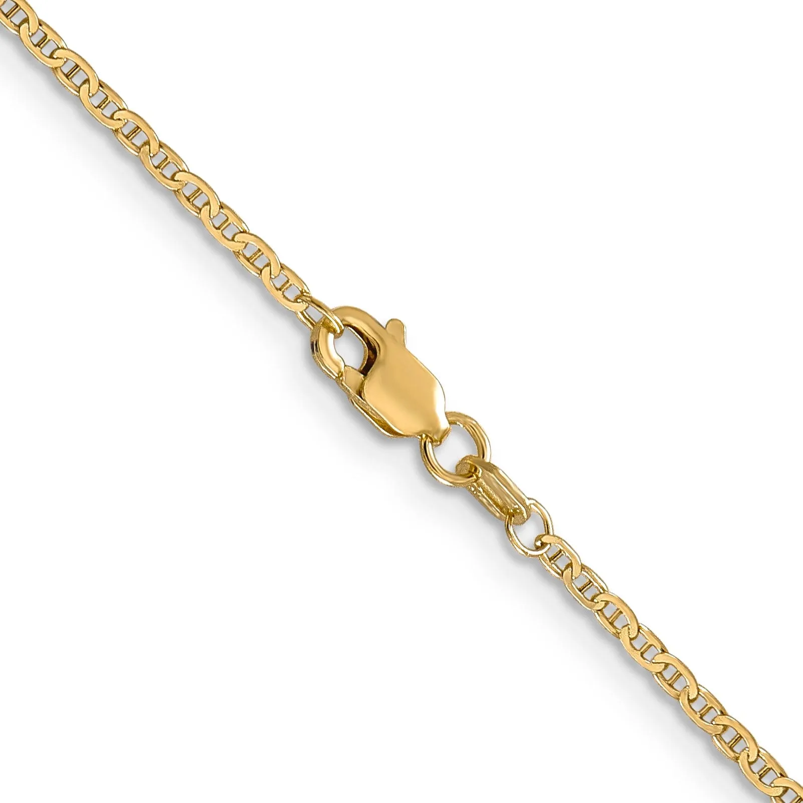 14k Yellow Gold 1.50mm Flat Anchor Link Chain