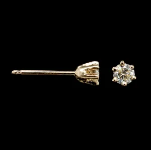 14K Yellow Gold Estate Diamond Studs