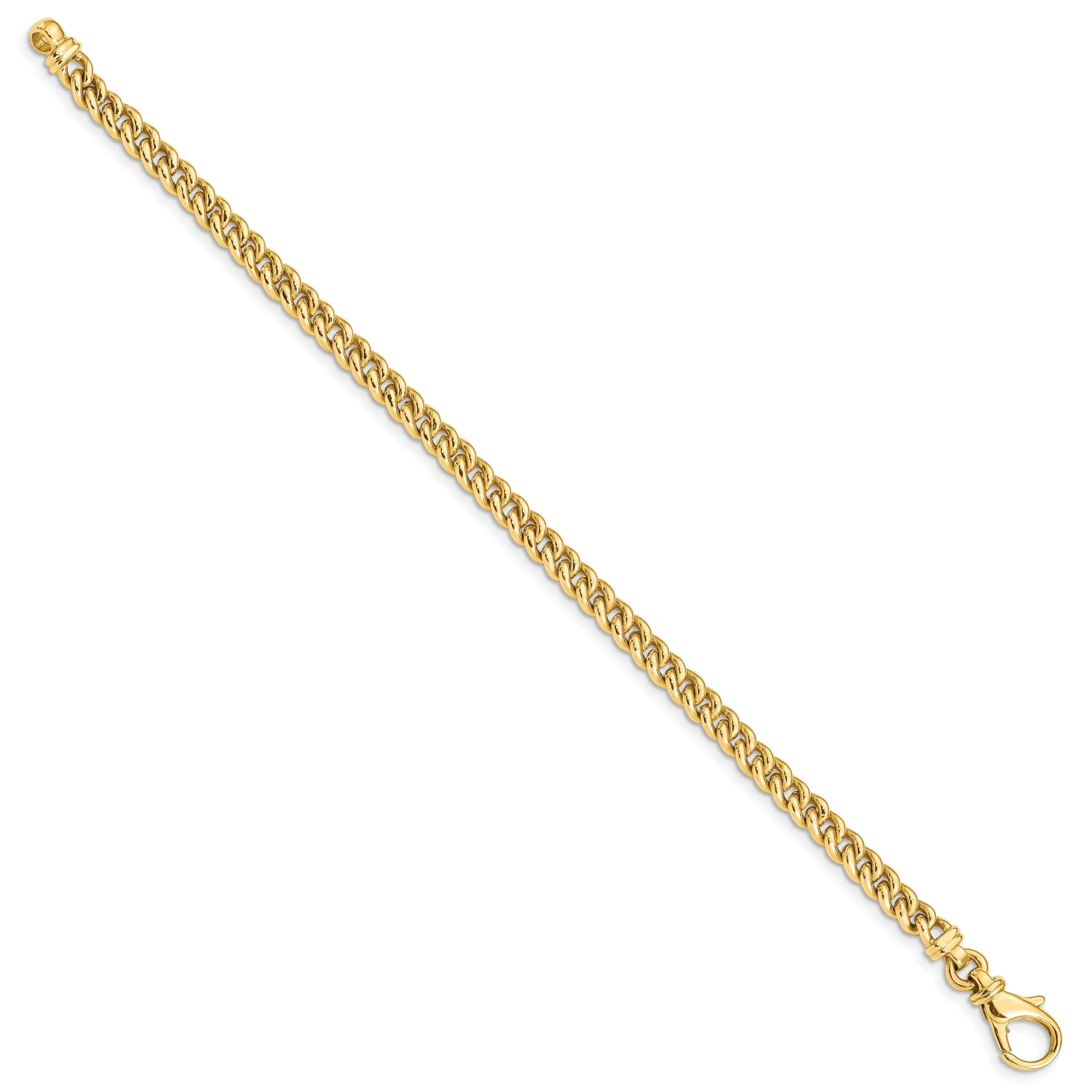 14k Yellow Gold Solid 4.50mm Fancy Link Chain