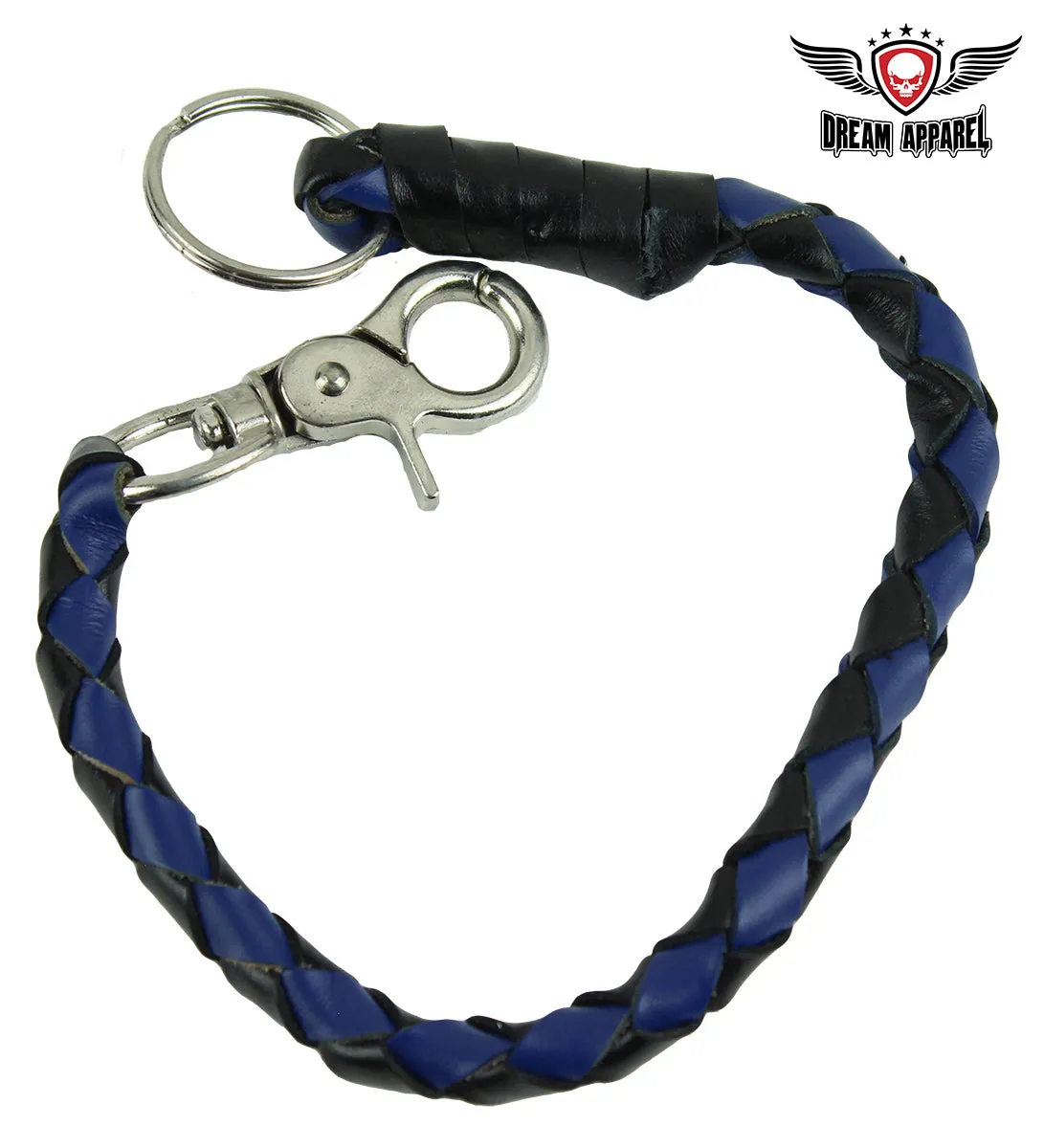 14" Blue and Black Get Back Whip Key Chain