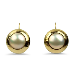 1870 Collection 14K Yellow Gold Mabe Pearl Dome Drop Earrings