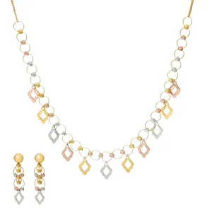 22K Multi-Tone Gold Necklace Set (11.8gm)