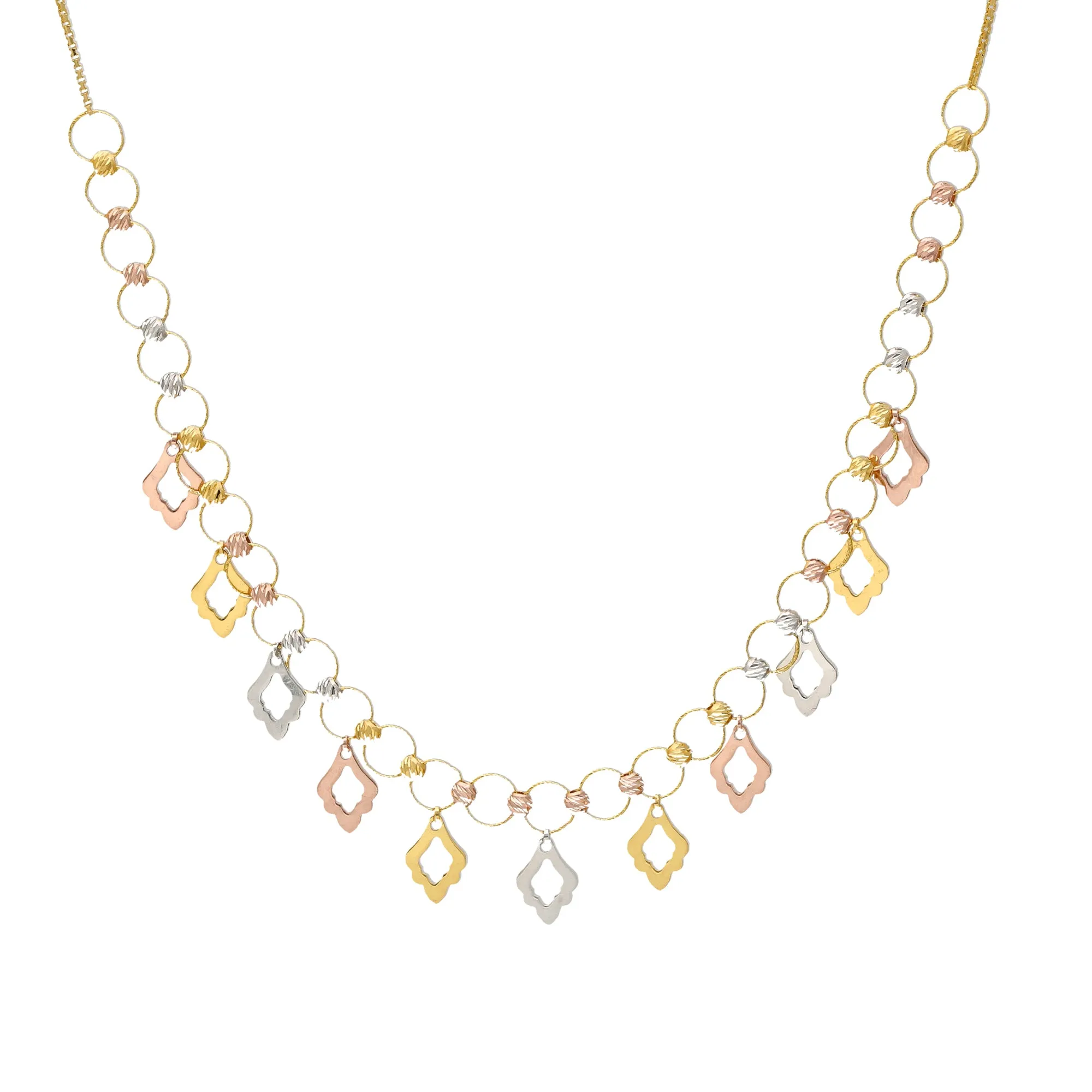 22K Multi-Tone Gold Necklace Set (11.8gm)