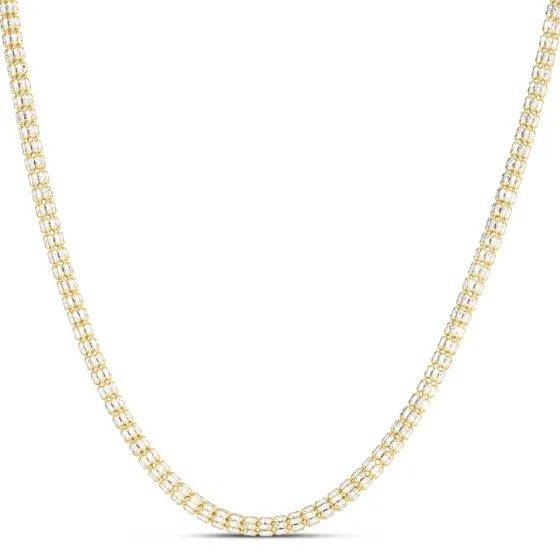 3.8mm Two Tone Fancy Iced Chain