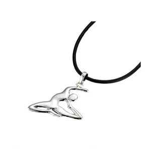 925 Sterling Silver Yoga 'Pigeon Pose' Pendant