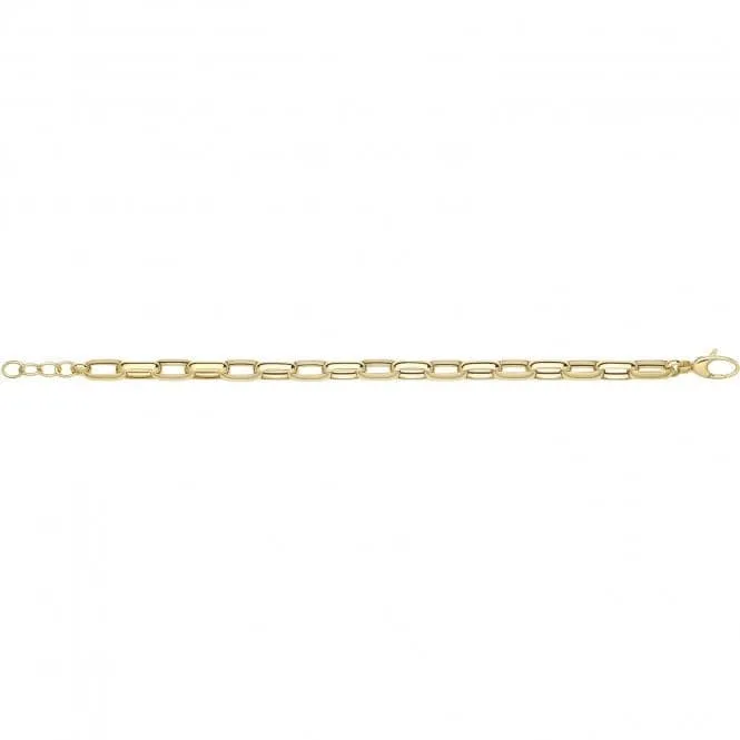 9ct Yellow Gold Hollow Bracelet NK445B