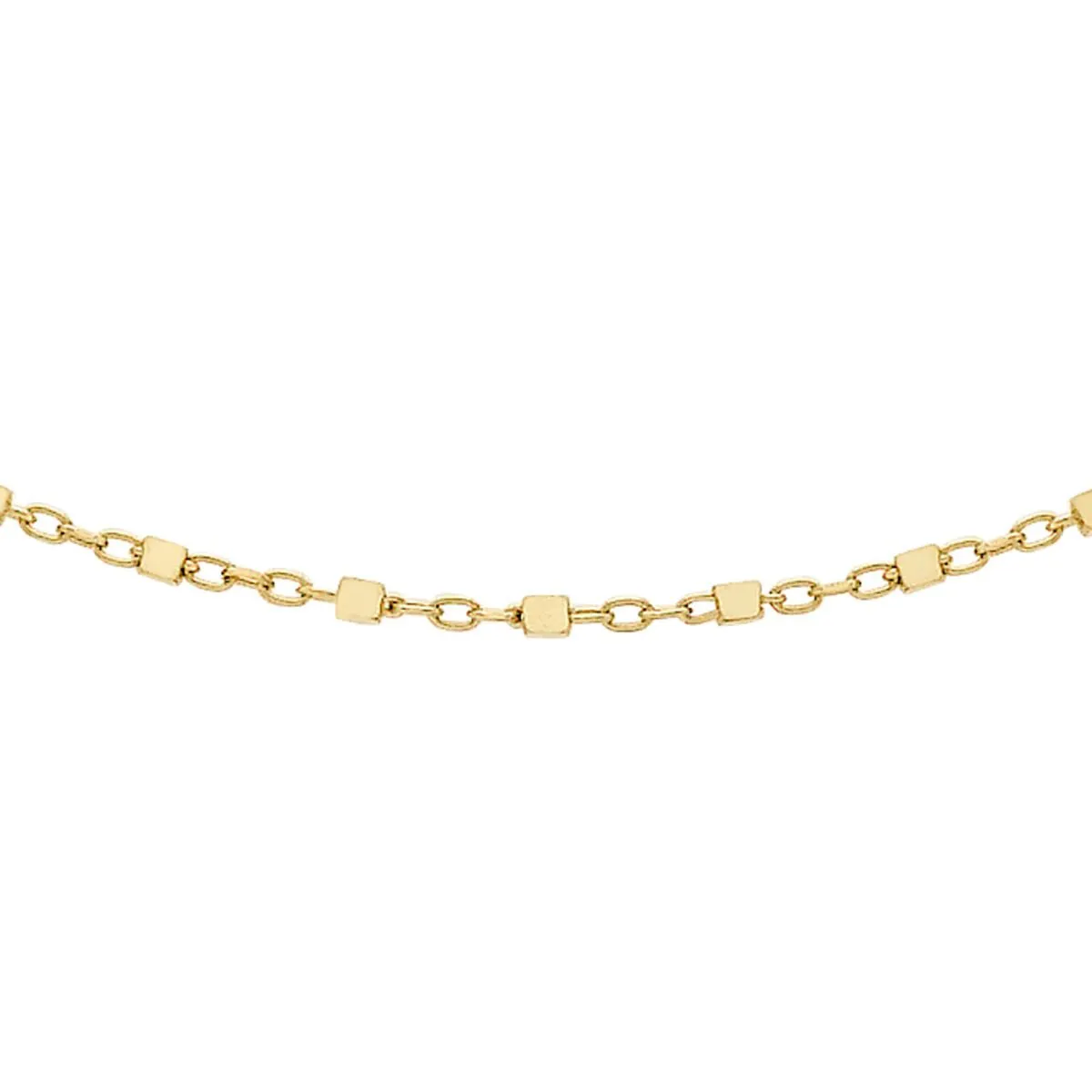 9K Yellow Gold Cube Link Trace Chain /20’’