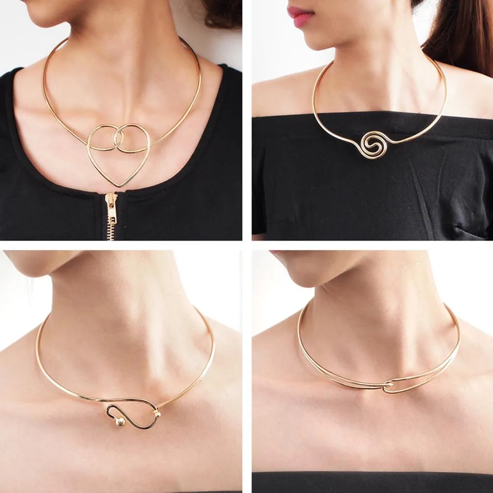 Abstract Chic Geometric Chokers Necklaces For Women Fashion Jewelry Can dress these Up or down, day  or evening