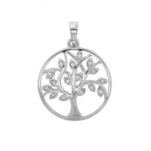 Acotis Silver Pendant Tree of Life Zirconia G61015