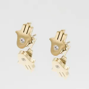 Amalie Hand of Hamsa Stud Earrings