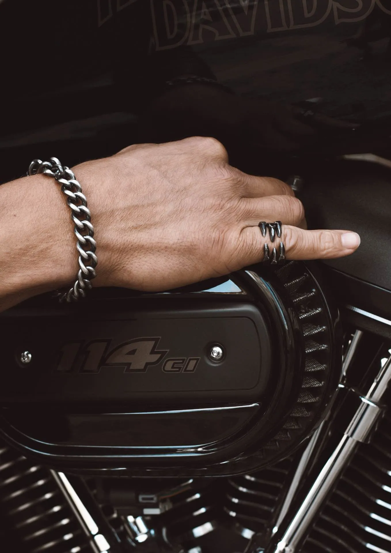 Anchor Chain Bracelet Oxidized Silver