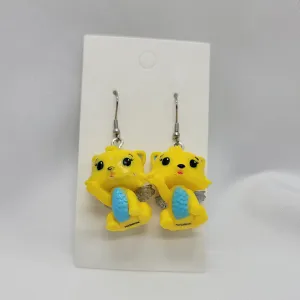 Angel Winged Cat Earrings