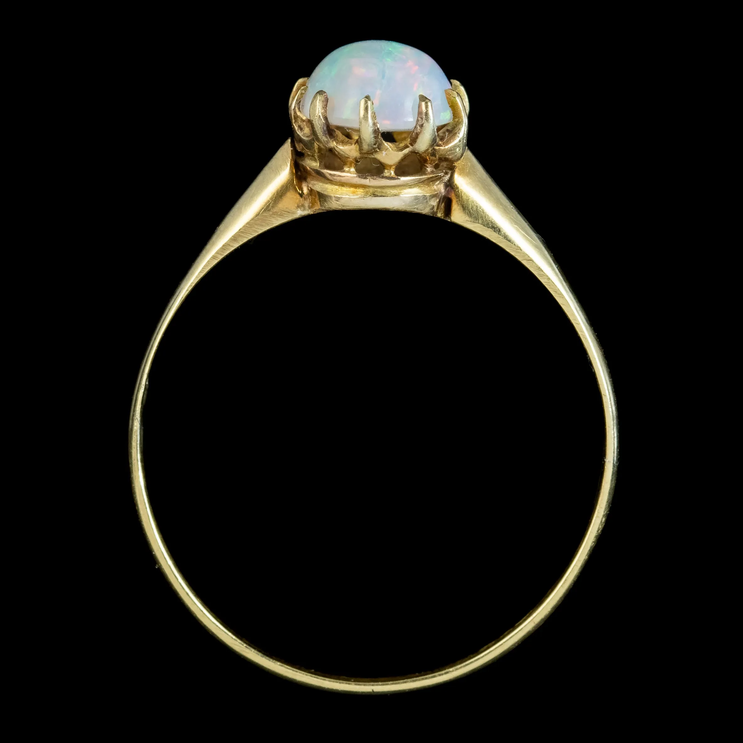 Antique Victorian Natural Opal Solitaire Ring 1.6ct Opal