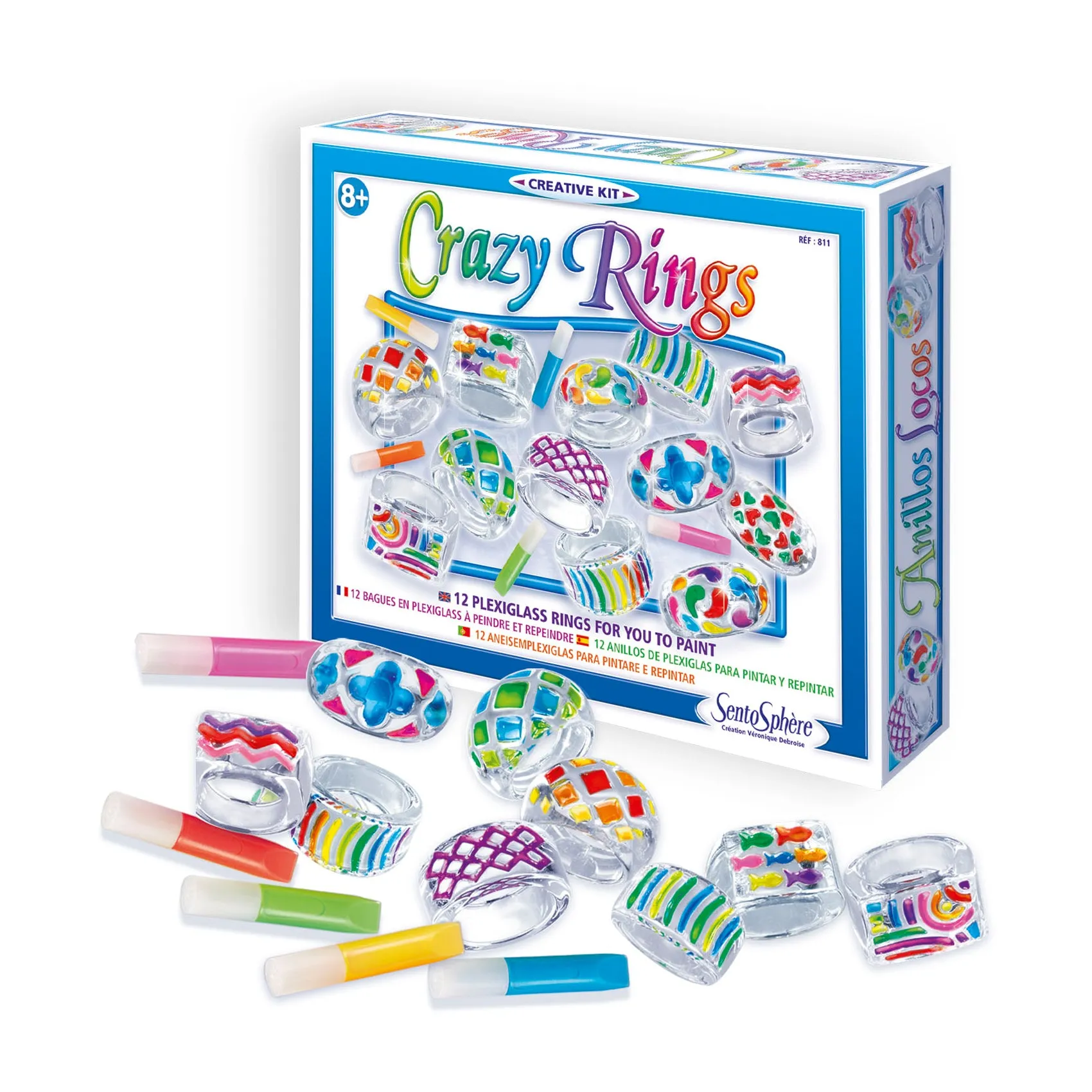 Artistic Play Crazy Rings Creative Painting Kit - Multicolor