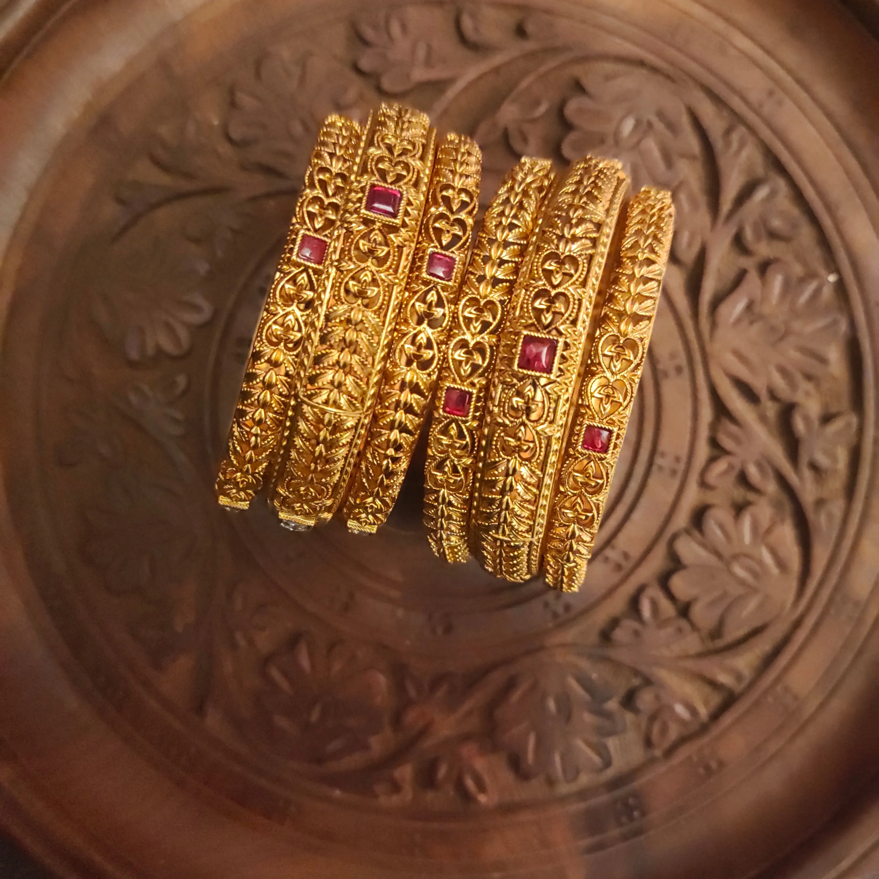 Asp Fashion's Antique Bridal Bangles Set"