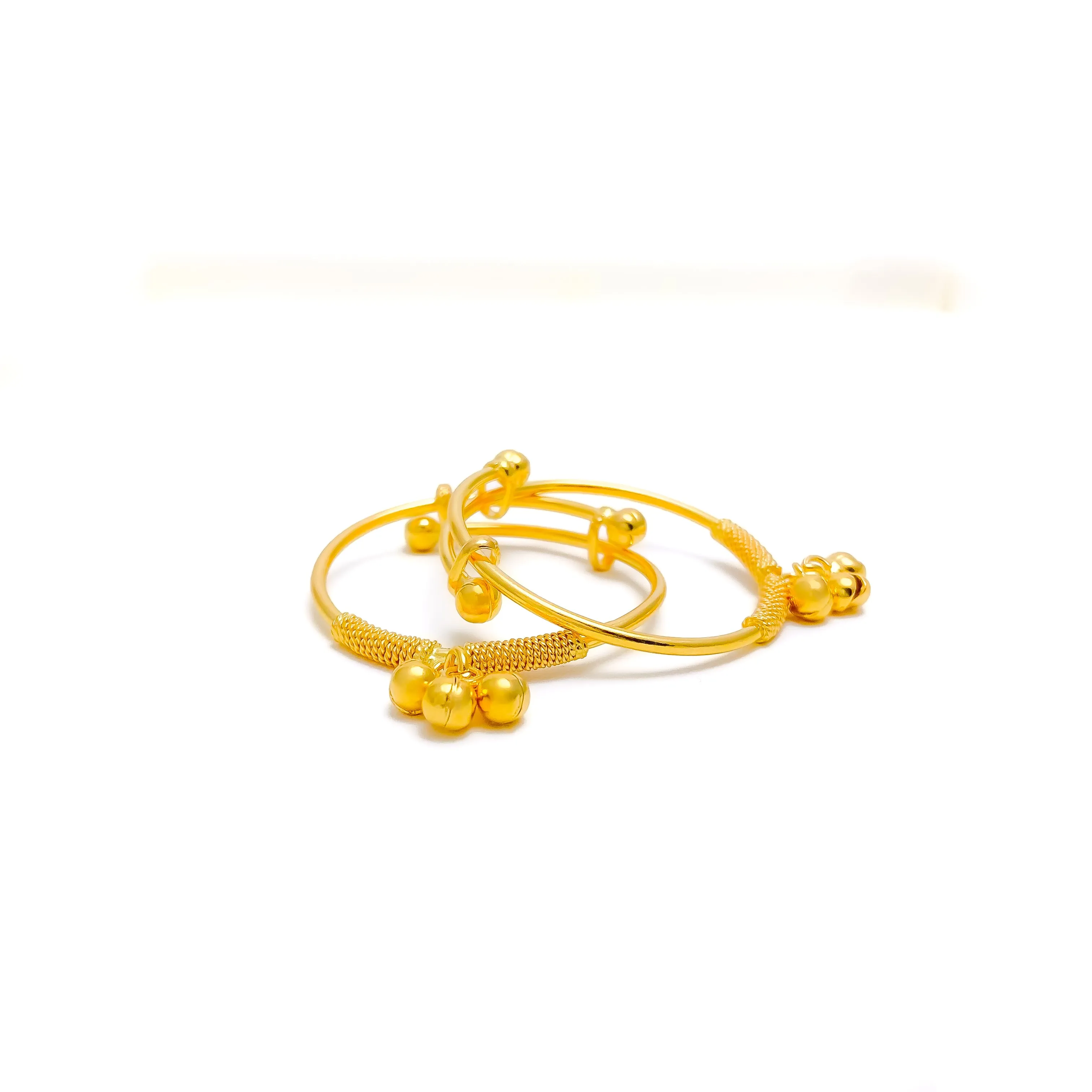 Attractive Hanging Tassel Baby 22k Gold Bangles