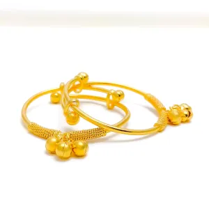 Attractive Hanging Tassel Baby 22k Gold Bangles