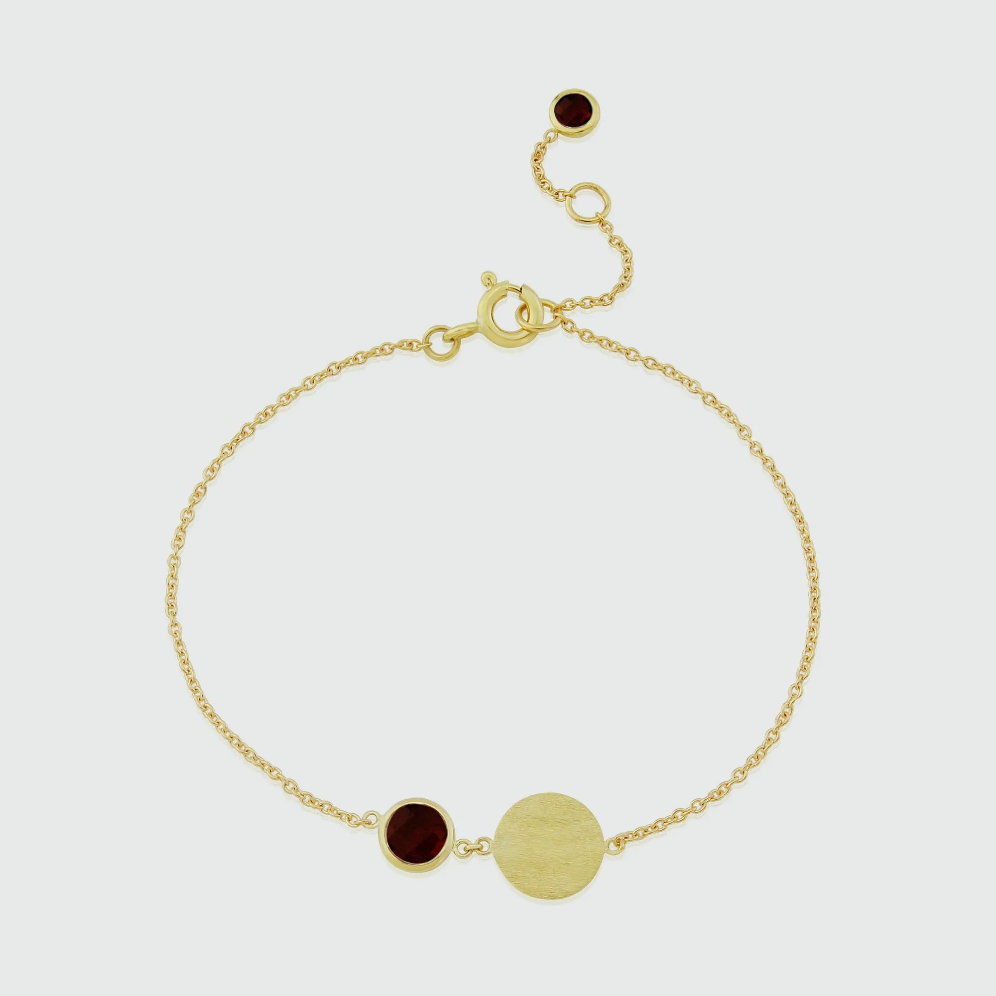 Bali  9ct Gold Smokey Quartz November Birthstone Bracelet