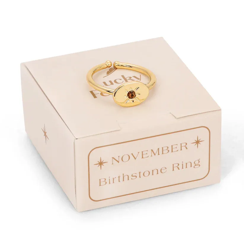 Birthstone Signet Ring