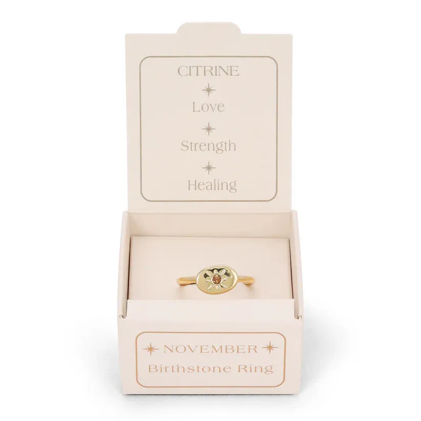 Birthstone Signet Ring