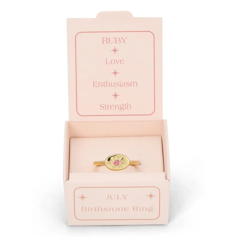 Birthstone Signet Ring