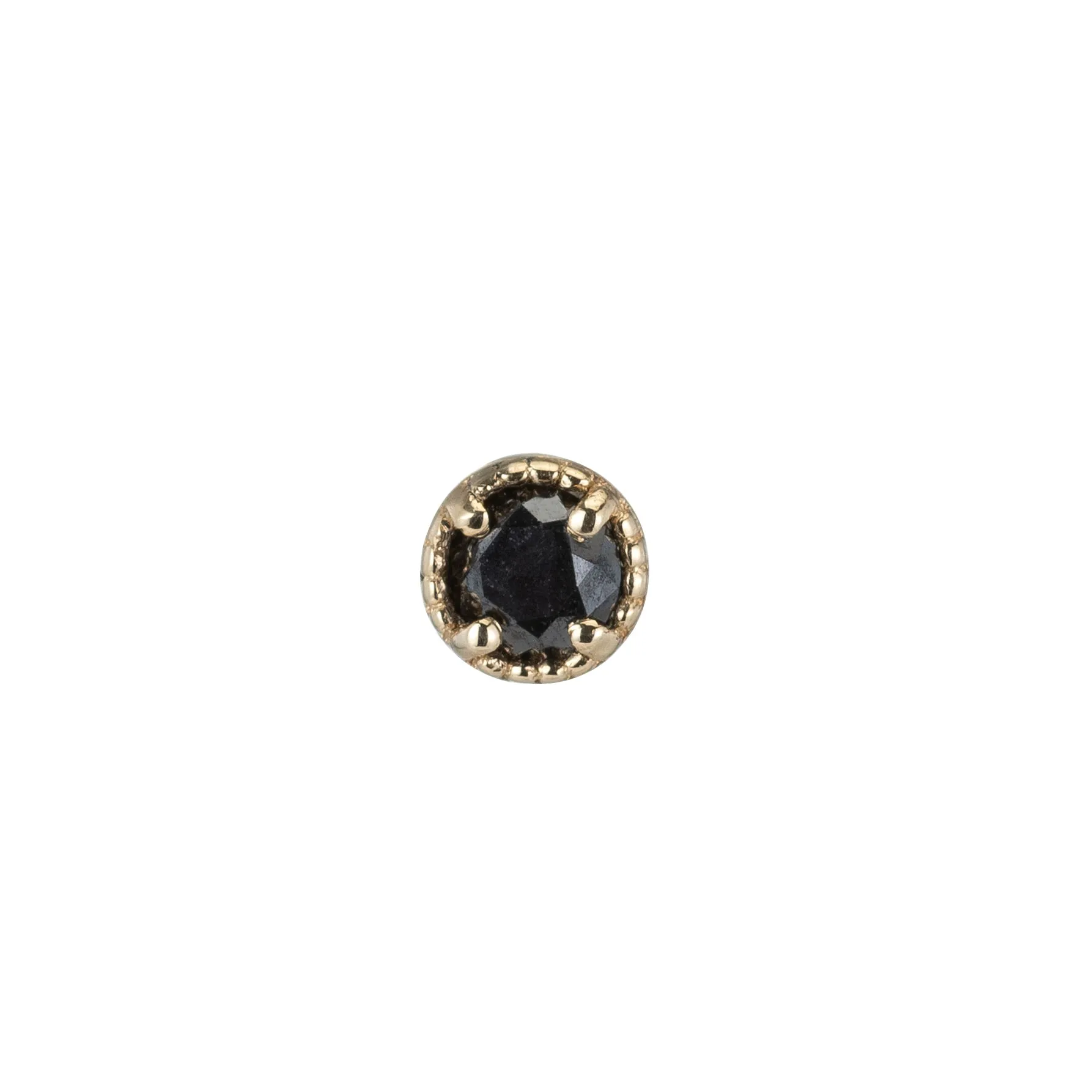 Black Diamond Milgrain Stud (Single)