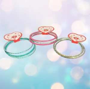 Bracelet Set-3 Teal,Pink,Gold