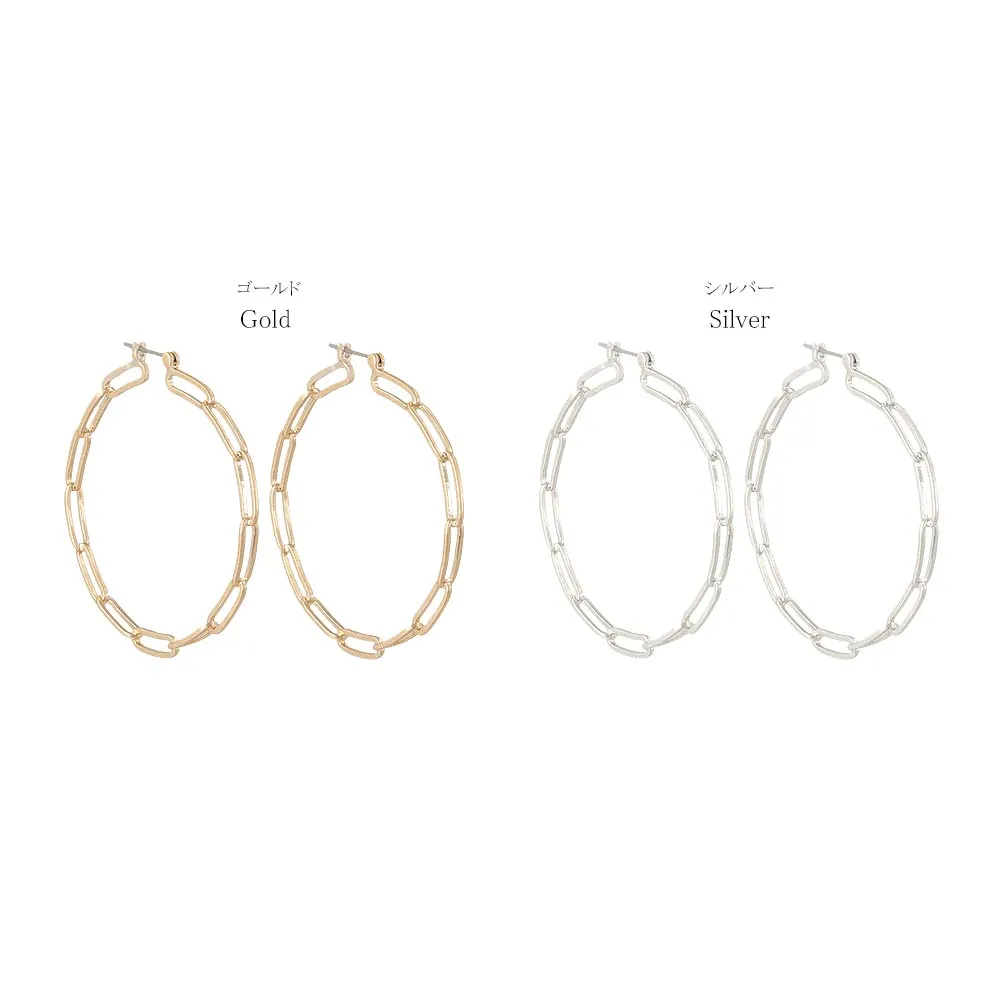 Cable Chain Hoop Earrings