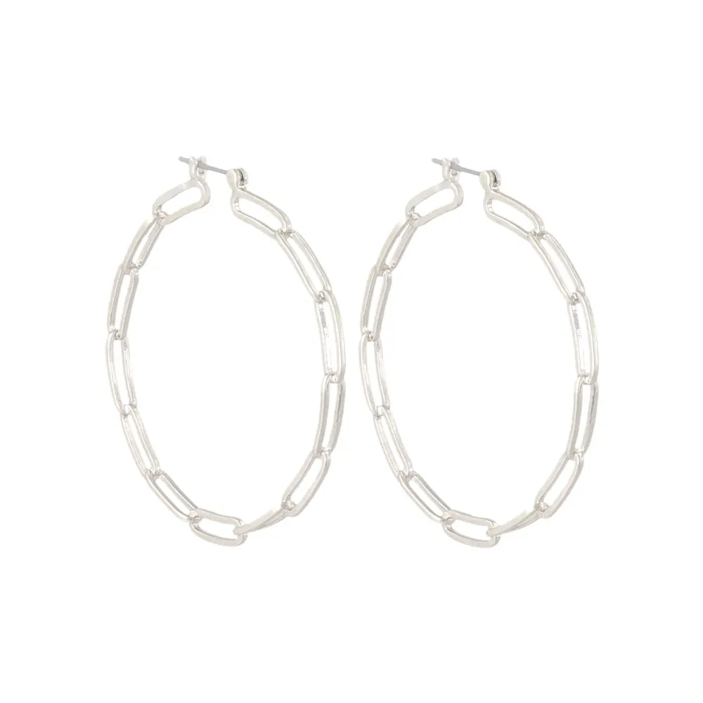 Cable Chain Hoop Earrings