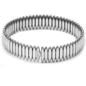 Chimento -18 kt white gold wide bangle with a multi-bullet design 1B01795ZZ5180