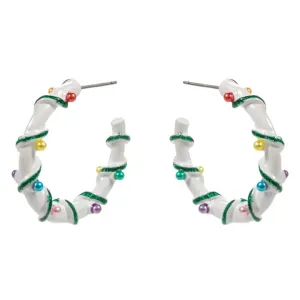 Christmas Light Hoop Earrings