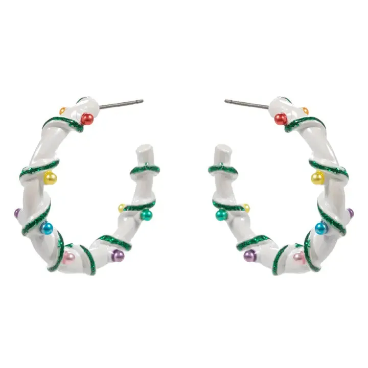 Christmas Light Hoop Earrings