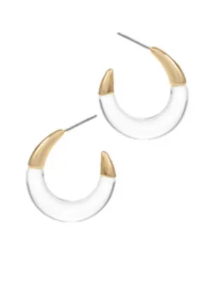 Clear As Day Hoop Earrings