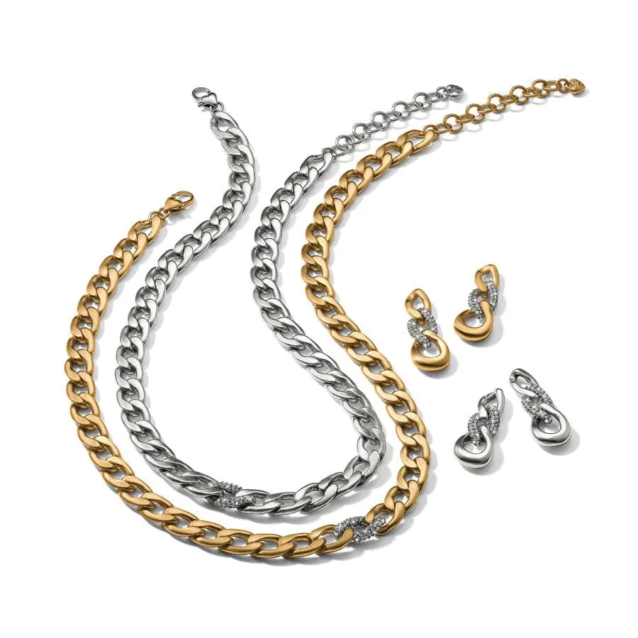 Cleo Pave Link Necklace