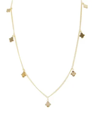 Clover Charm Necklace Gold