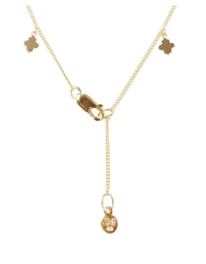 Clover Charm Necklace Gold