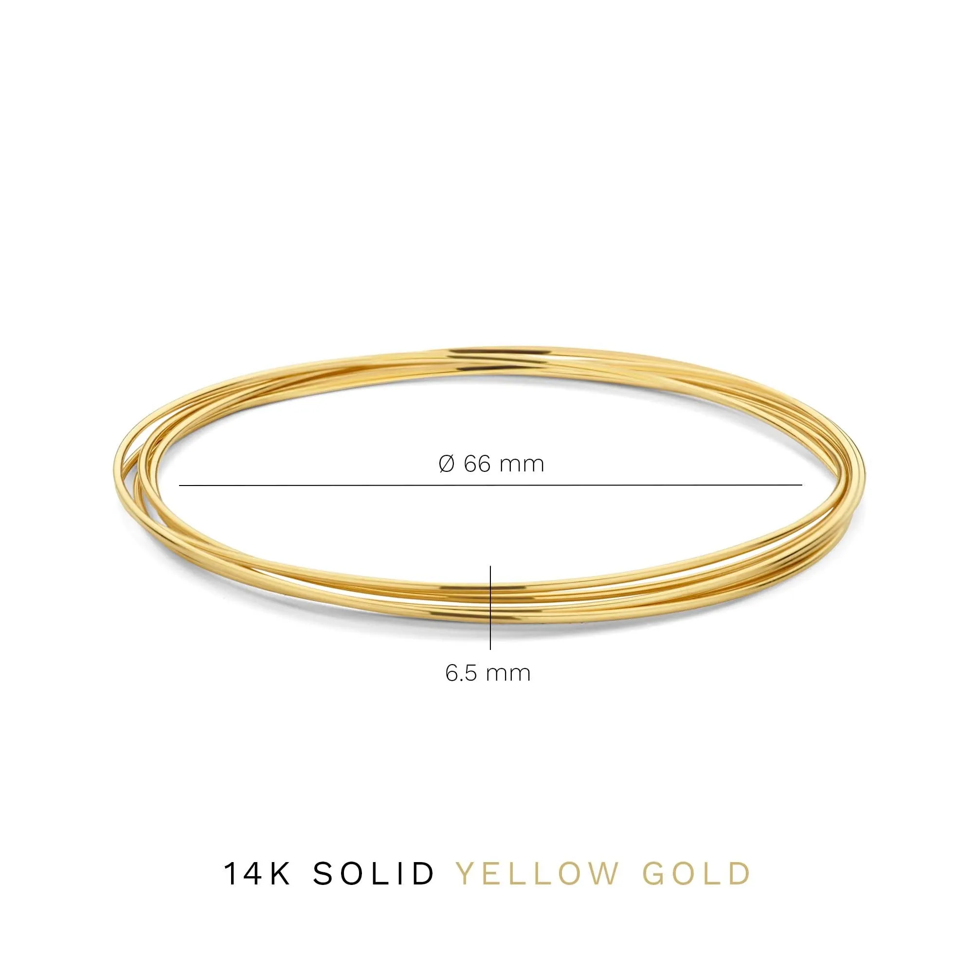 Cour d'Honneur Adora 14 karat gold bangles with 5 bracelets