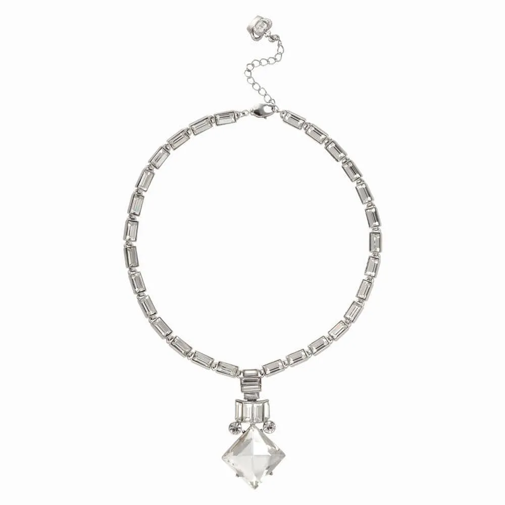 Crystal Square Art Deco Necklace