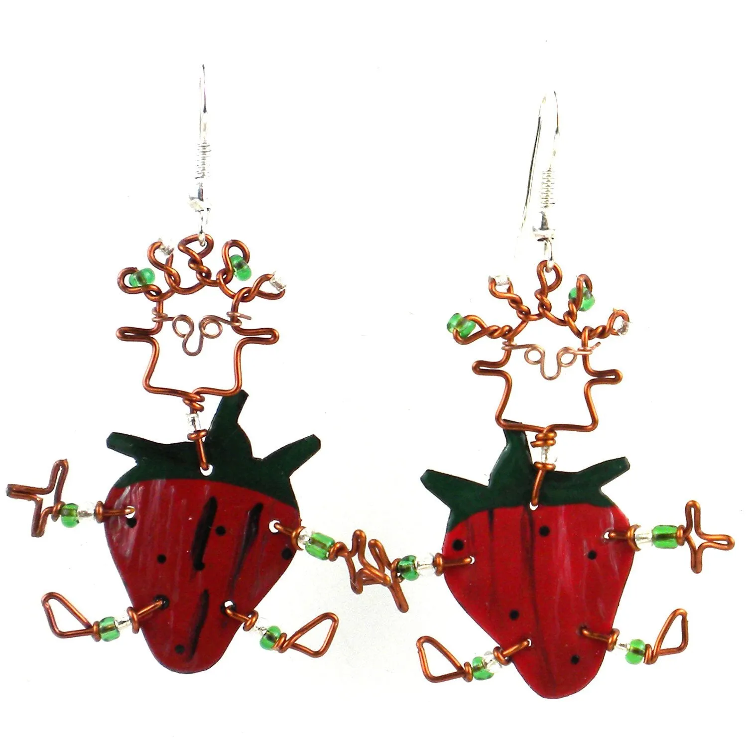 Dancing Girl Strawberry Earrings Creative Alternatives