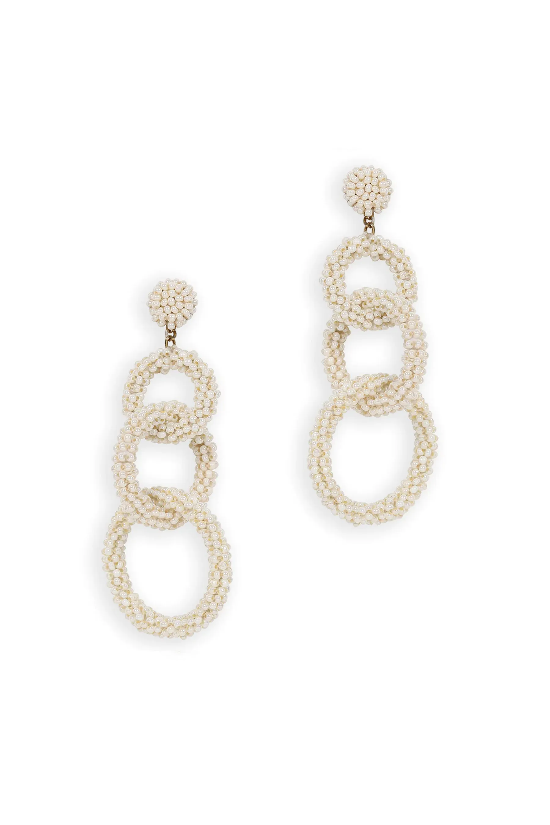 Deepa Gurnani Ember Earrings - Pearl