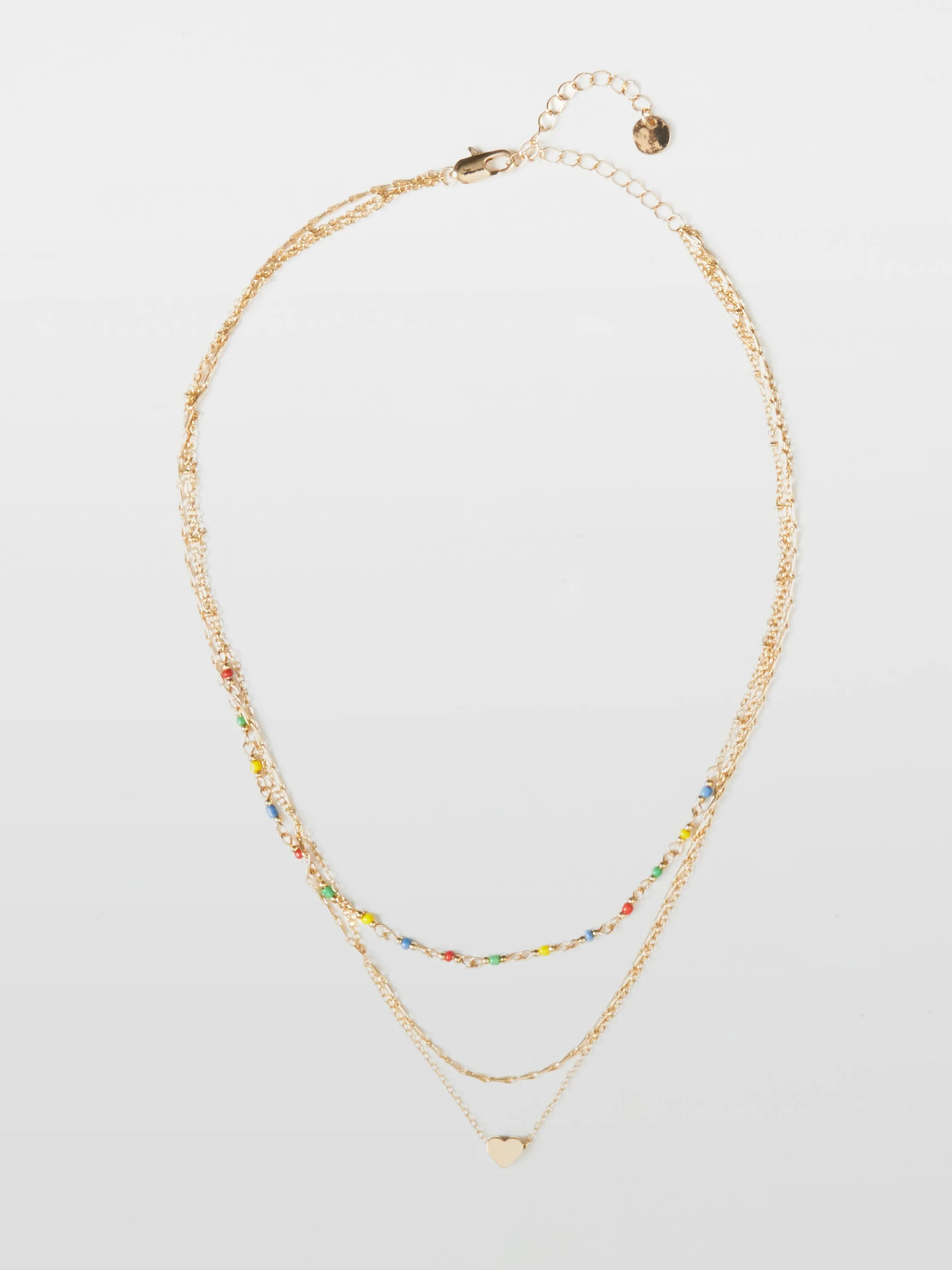 Delicate Heart Multi-Strand Necklace