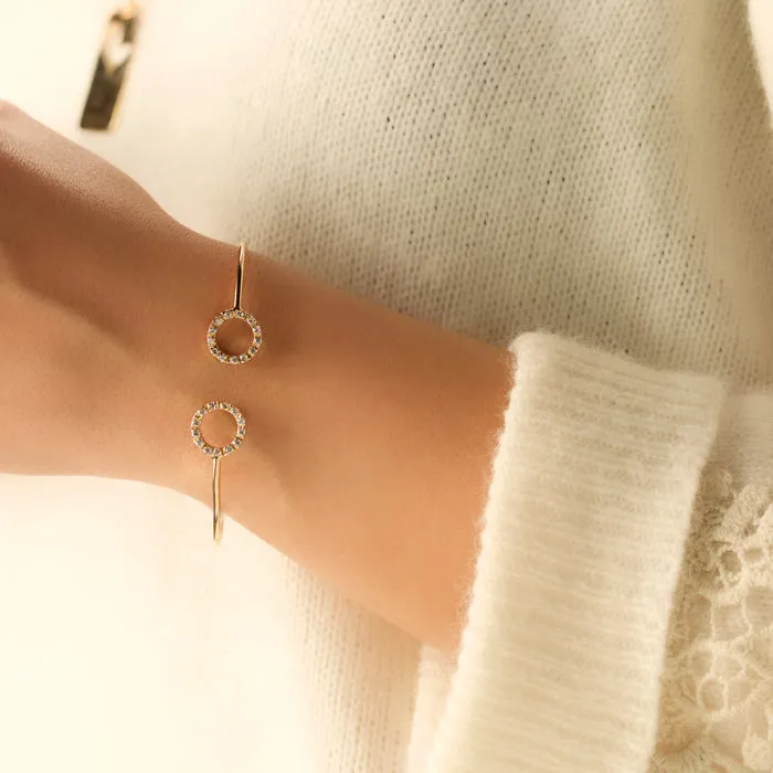 Diamond And Circle Bangle