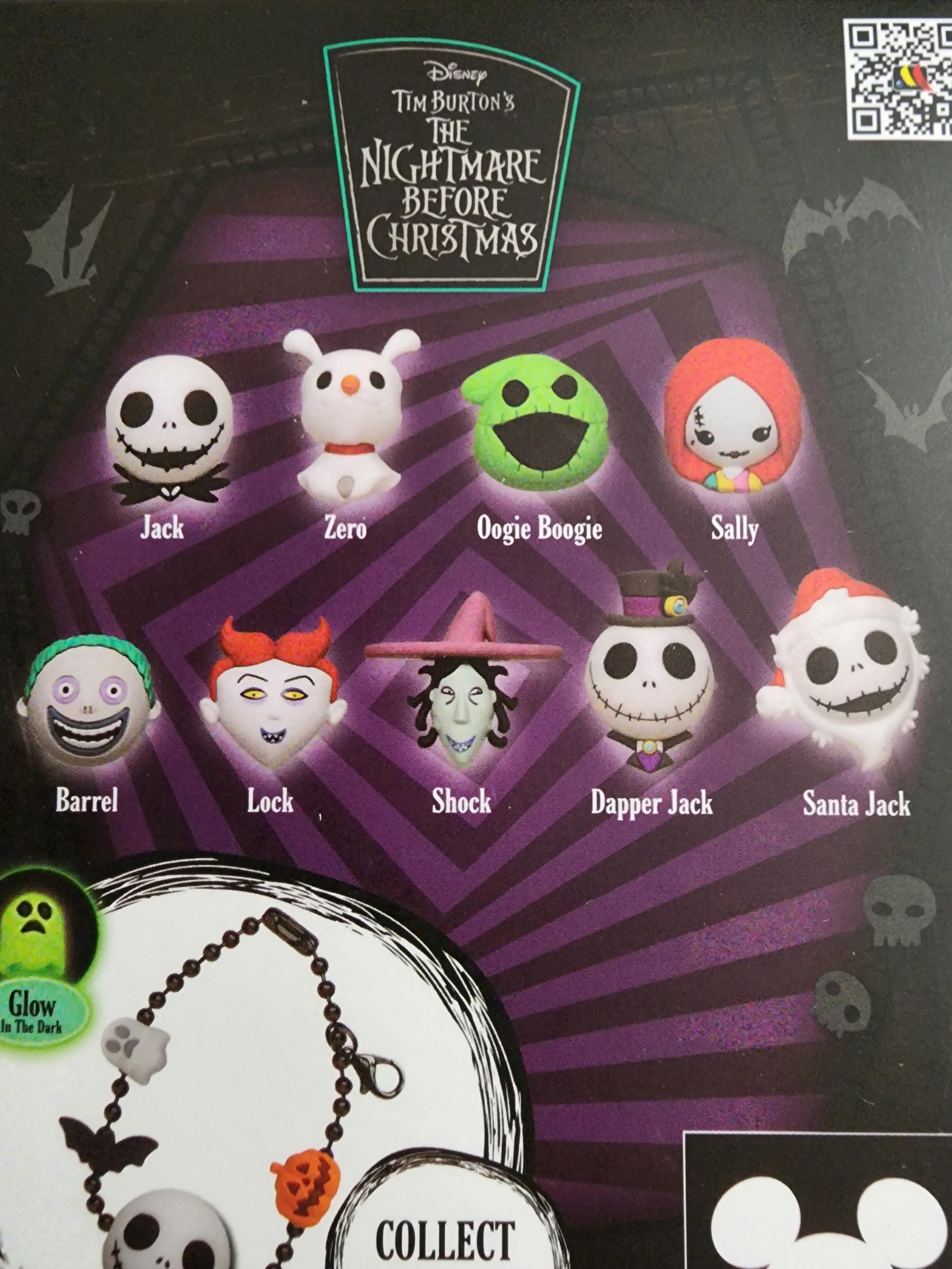 Disney Nightmare Before Christmas Mystery Charm Bag Clips/Bracelets