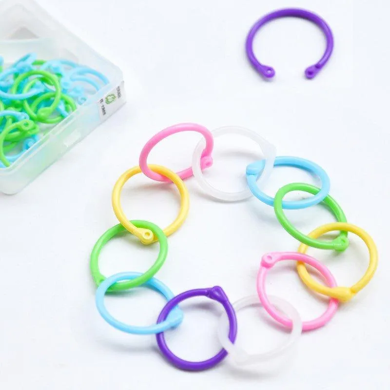 DIY Stationery Color Plastic Rings Binding Rings Plastic NP-070023