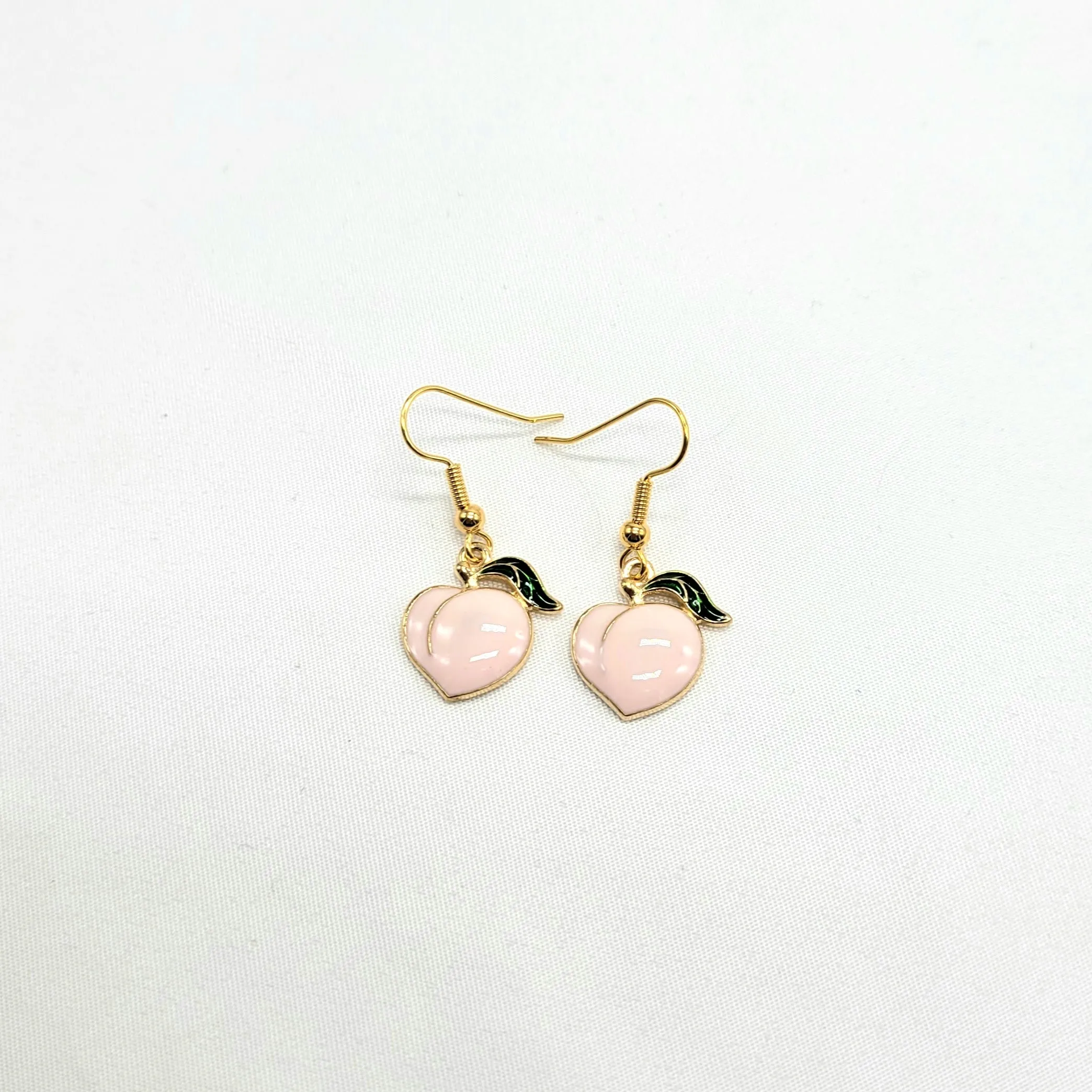 Enamel Peach Earrings